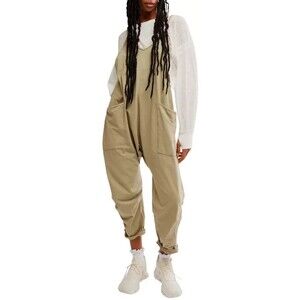 Free People Movement Women's Size S Hot Shot Jumpsuit Sage Stone